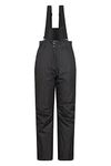 Mountain Warehouse Moon Womens Ski Pants - Isotherm, Microfibre Insulated & Snowproof Trousers, Adjustable Waist & Detachable Braces - for Skiing, Snowboarding Black Women's Size 16