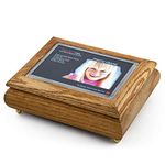 4" X 6" Oak Photo Frame Musical Jewelry Box with New Pop - Out Lens System - Many Songs to Choose - When You Wish Upon A Star