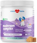 Mushroom Complex for Dogs - 90 Soft Chews - Turkey Tail Mushroom for Dogs - Immune Support, Joint Support, Digestive Support and Liver Support with Milk Thistle - Dog Mushroom Supplement.