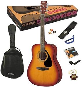 Yamaha F310PTBS Acoustic Folk Guitar with Bag / Strap / Tuner / Strings / 3 Picks / String Winder / Capo (Sunburst) Imported from Germany