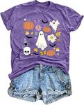 tiorhooe Halloween Tshirts Women Bo