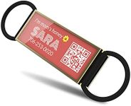 KEKID QR Code Slide On Dog Tag,Dog Tags Personalized for Pets,Custom Dog Name Tags,Dog ID Tags Personalized,Silent Noiseless Dog Tag -Free Online &Scan QR Receive Instant Location Alert Email