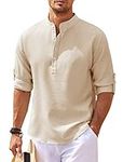 COOFANDY Mens Casual Henley Band Co