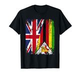 ZIMBABWE Half BRITAIN UK Friendship Flag ZIMBABWEAN T-Shirt