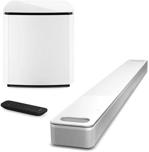 Bose Smart Ultra Dolby Atmos Soundbar Speaker White, Bundle with Bass Module 700 White, Home Audio Speaker TV Wireless, Bluetooth, WiFi, Alexa, Google, Voice Control (Soundbar + Bass, White) (2 items)