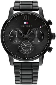 Tommy Hilfiger Sullivan IP Stainless Steel Band Quartz Men's Watch, 44 mm Size