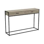 Safdie & Co. Entryway Console Sofa Couch Table/Accent Wall Table-48 Long/Dark Taupe with Drawers for Living Room