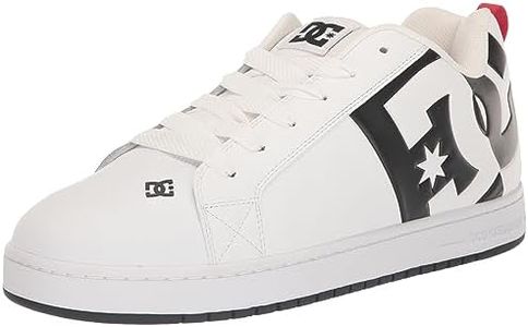 DC Men's Court Graffik SQ Low Top Casual Skate Shoe, White/Black/Black, 11