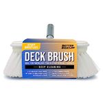 Better Boat Deck Brush Firm Stiff Bristle 8" Head Scrub Cleaning with Bumper Hard Cleaner