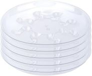 ZZPYXIA 5 Pack Clear PET Plant Drip Tray Plastic Heavy Duty Plant Saucer Drip Trays for pots,Plate Water Catcher, Plant Drainage Tray (14")