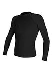 O'Neill Wetsuits Men's Hyperfreak 1.5mm Long Sleeve Top, Black/Black, Medium