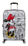 American Tourister Wavebreaker Disney - Minnie Mouse Large Hardshell Suitcase (77 cm), Travel Spinner, TSA Lock, 4 Wheels, 96 L, 4.2 kg - Minnie Comics White