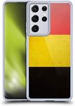 Head Case Designs Belgium Belgian België Vintage Flags Soft Gel Case Compatible with Samsung Galaxy S21 Ultra 5G