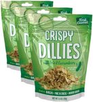 Fresh Gourmet Crispy Dillies Pickle Flavored Fried Cucumbers | 3.5 Ounce, Pack of 3 | Low Carb | Crunchy Snack and Sandwich Topper
