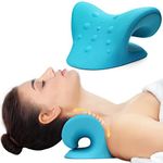 Neck Stretcher for Pain Relief, Neck and Shoulder Relaxer, Cervical Traction Device for TMJ Pain Relief and Cervical Spine Alignment Neck Curve Corrector, Chiropractic Pillow