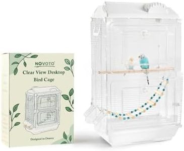 Clear View Bird Cage, Medium Birdcage Aviary for Beginner, Backup Bird Cages Ideal for Travel,Carrier, Bird Breeding or Rescue