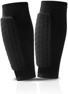 Geli Premium Soccer Shin Guards Sleeves, All-in-One Protection for Men, Women & Youth (Black-L)