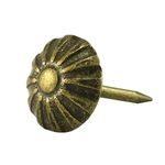 decotacks Upholstery Tacks, Furniture Nails, Pins 7/16" Head Diameter - 100 Pcs [Antique Brass Daisy] DX54AB