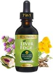 Go Nutrients Liver Edge - Liver Cleanse Detox & Repair Liquid Drops - Organic Milk Thistle, Dandelion Root & Artichoke Extract - 7 in 1 Non-GMO Liver Health & Support Tincture - 2oz