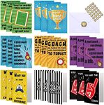 24 Sets Thank You Card for Coach Gifts Greeting Card with Envelopes and Stickers for Coach Teacher Appreciation Gift for Men Basketball Baseball Soccer Football Birthday Athlete