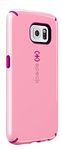 Speck Products Compatible Phone Case for Samsung Galaxy S6 - CandyShell + FACEPLATE Case - Frustration-Free Packaging - Carnation Pink/Lipstick Pink