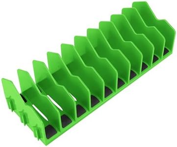 HURRICANE Plier Organizer Rack, 10-Slot Pliers Rack with Non-Slip Rubber Base, Tool Organizer, Tool Drawer Toolbox Storage, Green, Extendable Design, Fit 3” H, 1 Pack