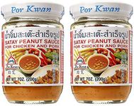 Por Kwan Satay Peanut Sauce for Chicken & Pork (2 Pack, Total of 14oz)