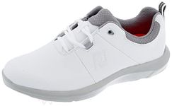 FootJoy Women's Ecomfort Golf Shoe, White Grey, 6 UK