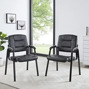 Naomi Home Executive Office Guest Chair Black/Fixed-Back