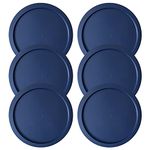 Replacement Lid for Pyrex 5" Storage Plastic Cover 2 Cup Bowl Dish 7200-PC Blue (6-Pack)