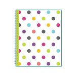 Blue Sky 2023-2024 Academic Year Teacher Weekly and Monthly Lesson Planner, 8.5" x 11", Flexible Cover, Wirebound, Dots (100330-A24)