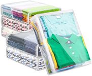 Houseables Plastic Storage Bags, Zipper Case, Clear, 45.72 cm x 38.1 cm, 5 Pack, Vinyl, Moth Proof, for Blanket, Linen, Sweater, Bed Sheet, Quilt, Clothes, Pillow, Comforter, Foldable