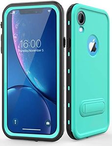 Diverbox for iPhone Xr Case Waterproof,Shockproof Dustproof IP68 Full-Body Sturdy with Kickstand Case Built-in Screen Protector,Underwater Full Sealed Cover Protective for iPhone Xr (Teal)