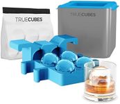 True Cubes Clear Ice Maker, Clear Ice Mold - 4 Large Clear Ice Cubes/Balls for Cocktails, Drinks & Whiskey