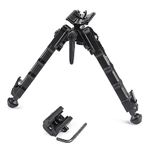 Zeadio Pivot Tiltable Bipod with Sling Mount and Adapter for Picatinny Weaver Rail, 7 to 10 Inches