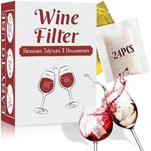 Allinko Wine Filters (24 Pack), Remove Sulfite Tannin and Histamines, All Natural Ingredients, Wine Allergy Sensitivity Prevention, Stop Wine Headaches Nausea