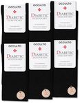 Occulto Diabetic Socks for Men pack of 6 (Model: Oliver) Black 9-11