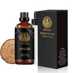 Aromatherapy Hinoki Essential Oil for Air Freshener, 100ml 100% Pure Hinoki Essential Oil for Diffuser, 3.3oz Aromatherapy Hinoki Oil for Candle Making, 100% Pure Hinoki Oil for Oil Burner