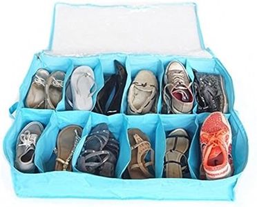DormCo Underbed Shoe Holder - TUSK College Storage - Aqua