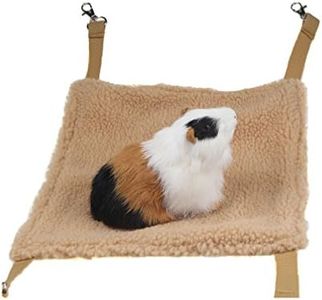 Emours Small Animal Hammock Hamster House Hanging Bed Cage Toys for Mice Rats Ferret Chinchilla and More Brown