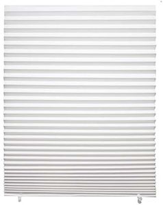 Changshade 6-Pack Pleated Paper Temporary Shades Cordless Light Filtering Cut to Size Temporary Paper Blinds for Indoor Windows of Office, Bedroom, Bathroom, Living Room, 36" W x 72" H, White