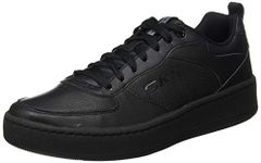 Skechers Golf Men's Sport Court 92 Sneaker, Black Leather Black Trim, 8 UK