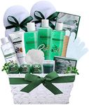 Bed Bath & Body Spa Gift Basket. Spearmint Eucalyptus Pampering XL Bath Basket for Relaxing Gift. Natural & Sulfate Free Relaxation Gift Care Package for Men & Women. Best Bath Gift Set