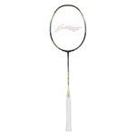 Li-Ning AXForce 100 Badminton Racquet – 4U G5, Unstrung | Power-Loaded Attack Frame | Black/Gold | for Professional & Advanced Offensive Players