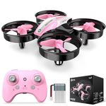 Holy Stone Mini Drone for Kids and Beginners HS210 Pink RC Nano Quadcopter Indoor Small Helicopter Plane with Auto Hovering, 3D Flip, Headless Mode and 1 Rechargeable Battery, Great Gift Toy for Boys and Girls