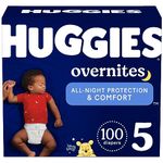 Huggies Overnites Nighttime Baby Diapers, Size 5, 100ct