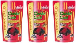 (3 Pack) Hikari Cichlid Gold Floating Pellets Large, 8.8-Ounce