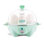 Aduoke DEC005AQ Rapid 6 Capacity Electric Cooker for Hard Boiled, Poached, Scrambled Eggs, or Omelets with Auto Shut Off Feature, Plastic, 360 W, 14 Ounces, Aqua