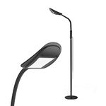 TROND LED Gooseneck Floor Lamp for Living Room, Reading, Crafts, Crocheting, Knitting, Sewing or Makeup (Max 1800 lumens, 5 Color Temperatures, 5-Level Dimmable Dimmer, 30-Minute Timer, Flicker-Free)