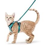 rabbitgoo Cat Harness and Leash for Walking, Escape Proof Soft Adjustable Vest Harnesses for Small Medium Cats, Easy Control Breathable Reflective Strips Jacket, S, Green